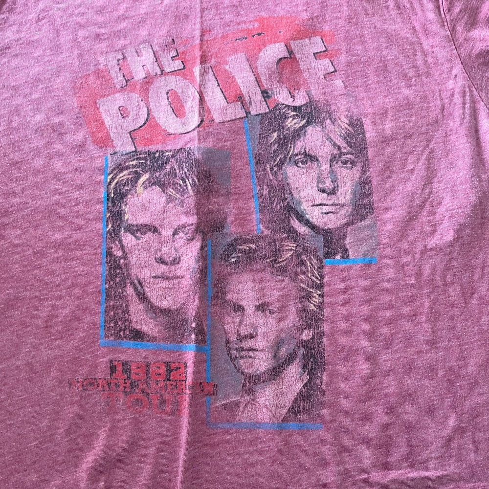 Lucky Brand Pink The Police Graphic Tee